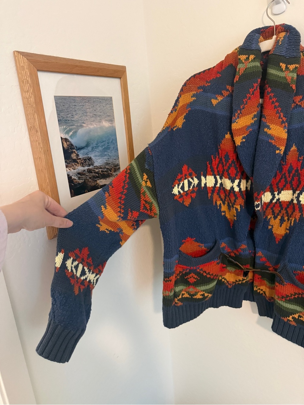 NWT Polo Ralph Lauren Limited Edition Southwestern Flag Toggle Cardigan XL - Picture 6 of 10